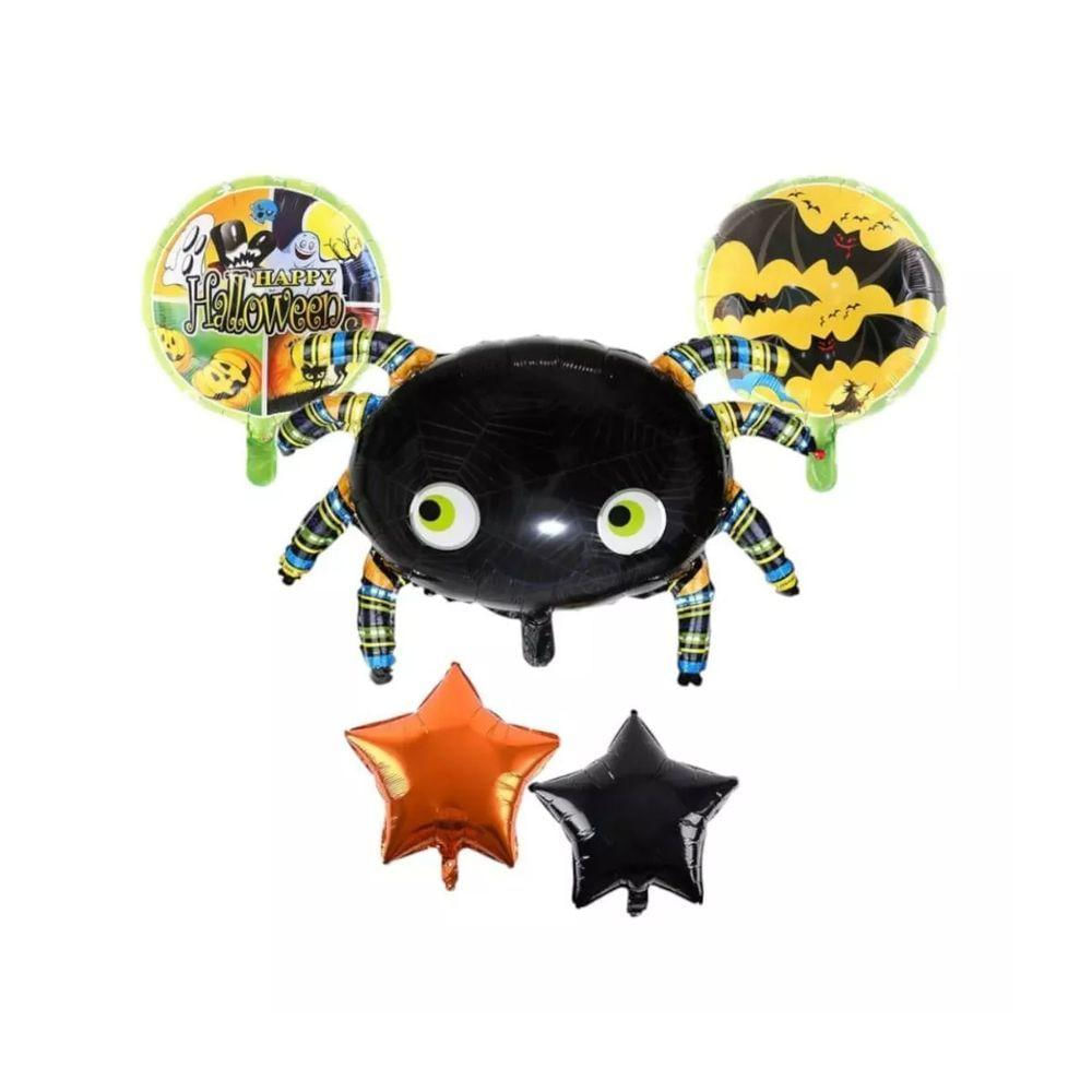 Kit Buquê Balão Halloween Com 5 Unidades - Modelos Sortidos