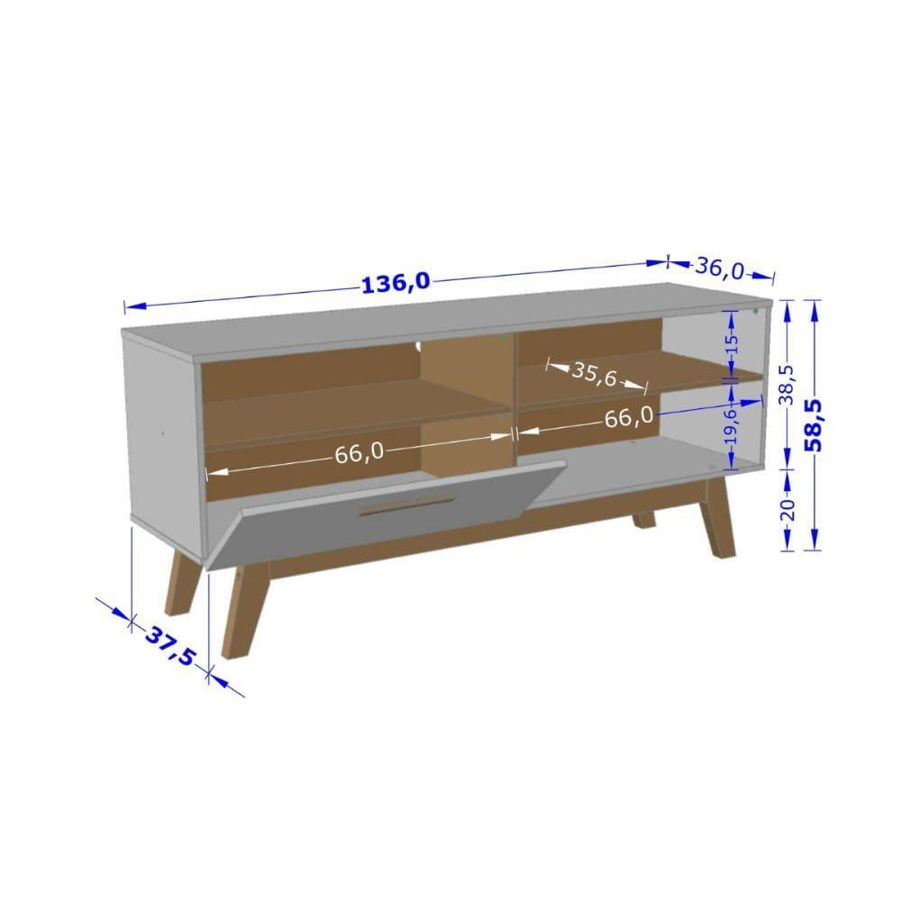 Jogo Painel E Rack Eclipse Naturalle Off White