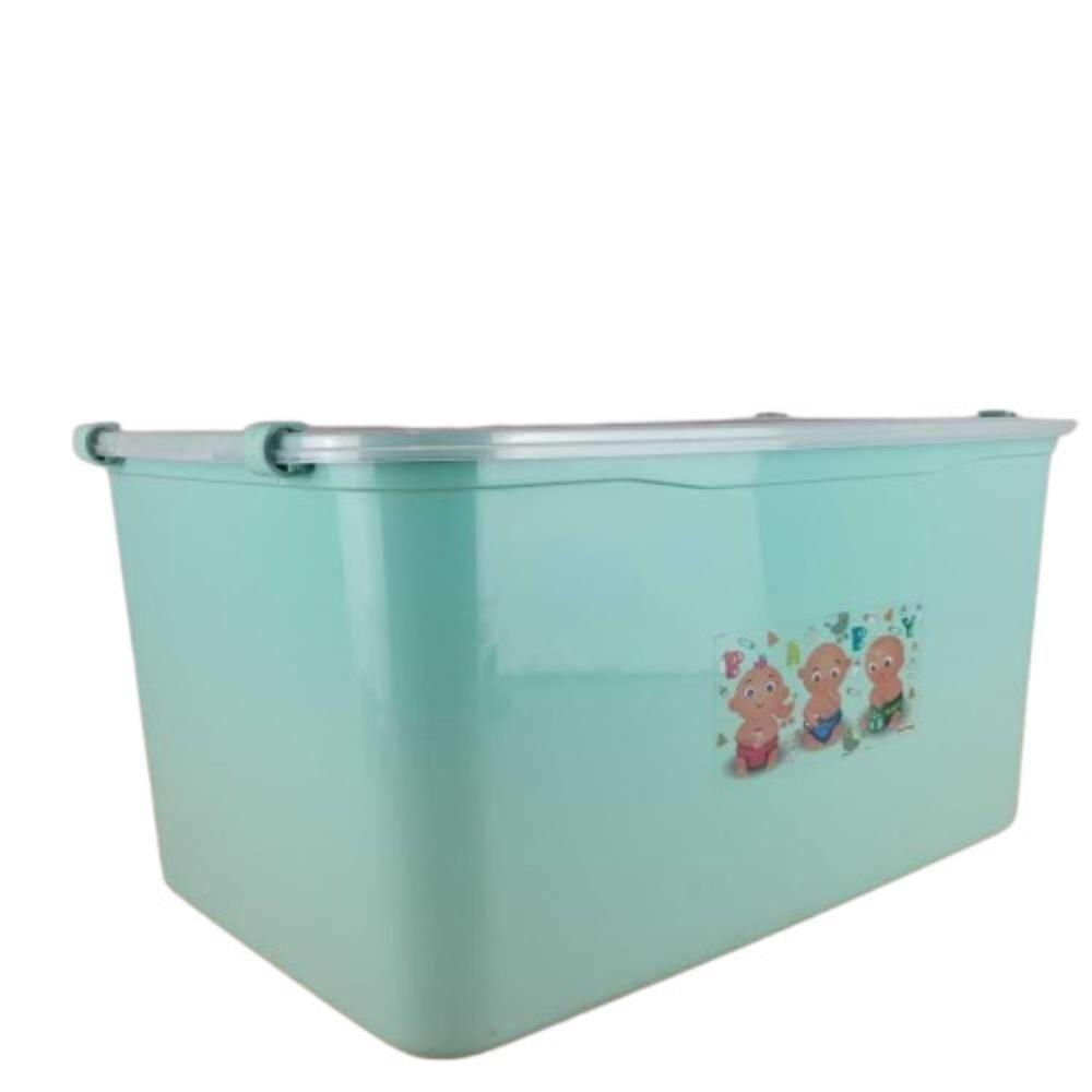 Caixa Organizador Brinquedos Container Infantil Porta Fraldas Roupas Armario Guarda Roupa 30 Litros Menina Menino Cor:ve