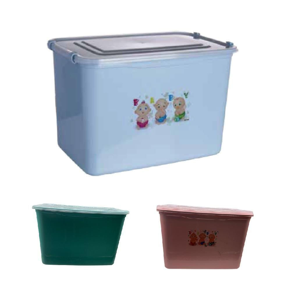 Caixa Organizador Brinquedos Container Infantil Porta Fraldas Roupas Armario Guarda Roupa 30 Litros Menina Menino Cor:ve