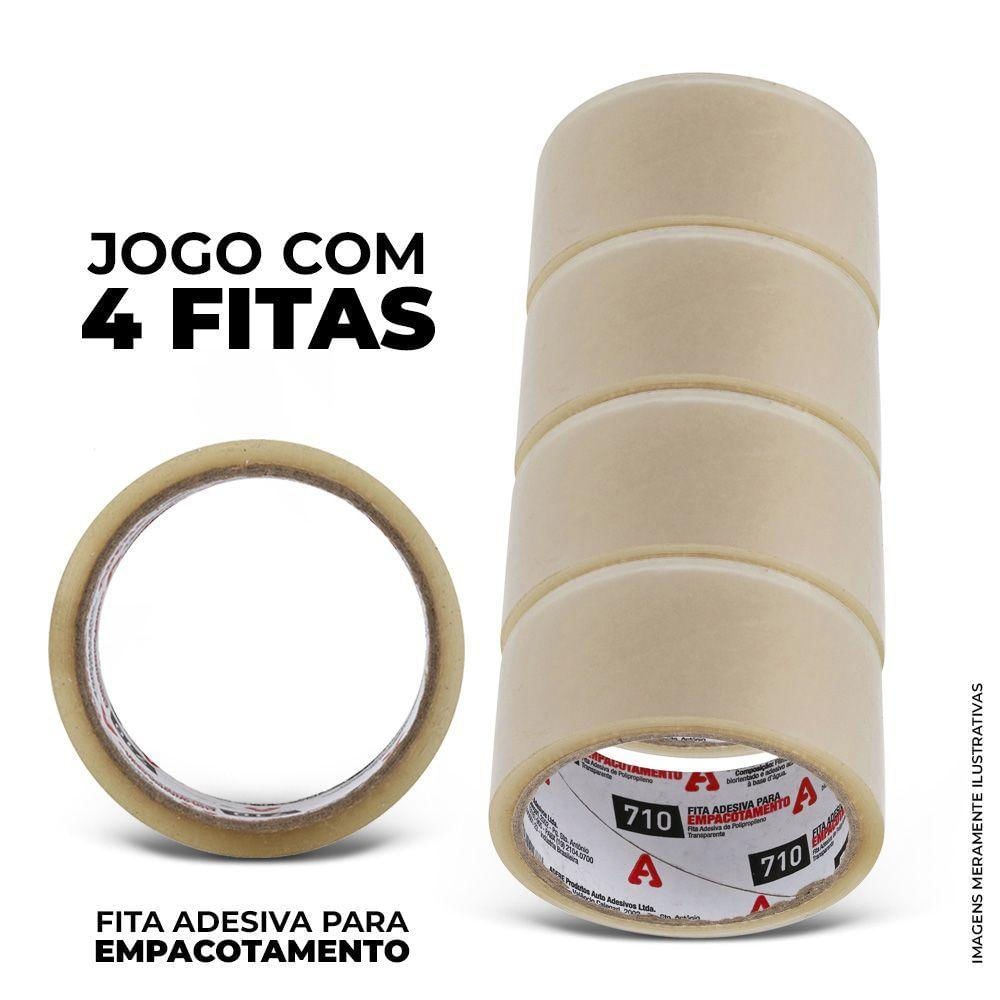 Fita Transparente Para Empacotamento 04 Unid. 45mmx40m - 710 - Adere