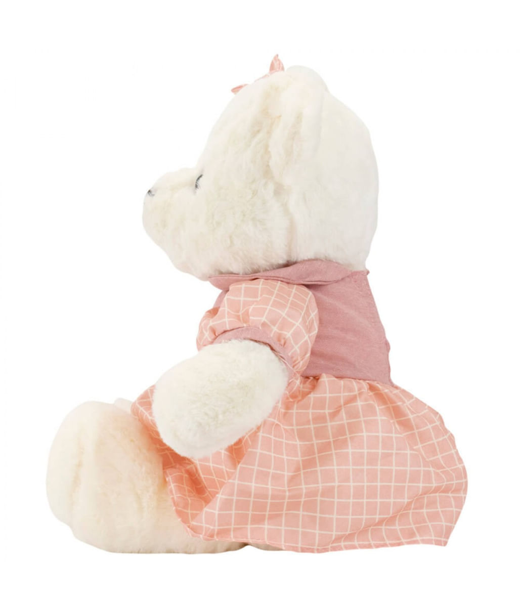 Urso Vestido Rosa Quadriculado 40cm - Pelúcia - Tudo em  Caixa