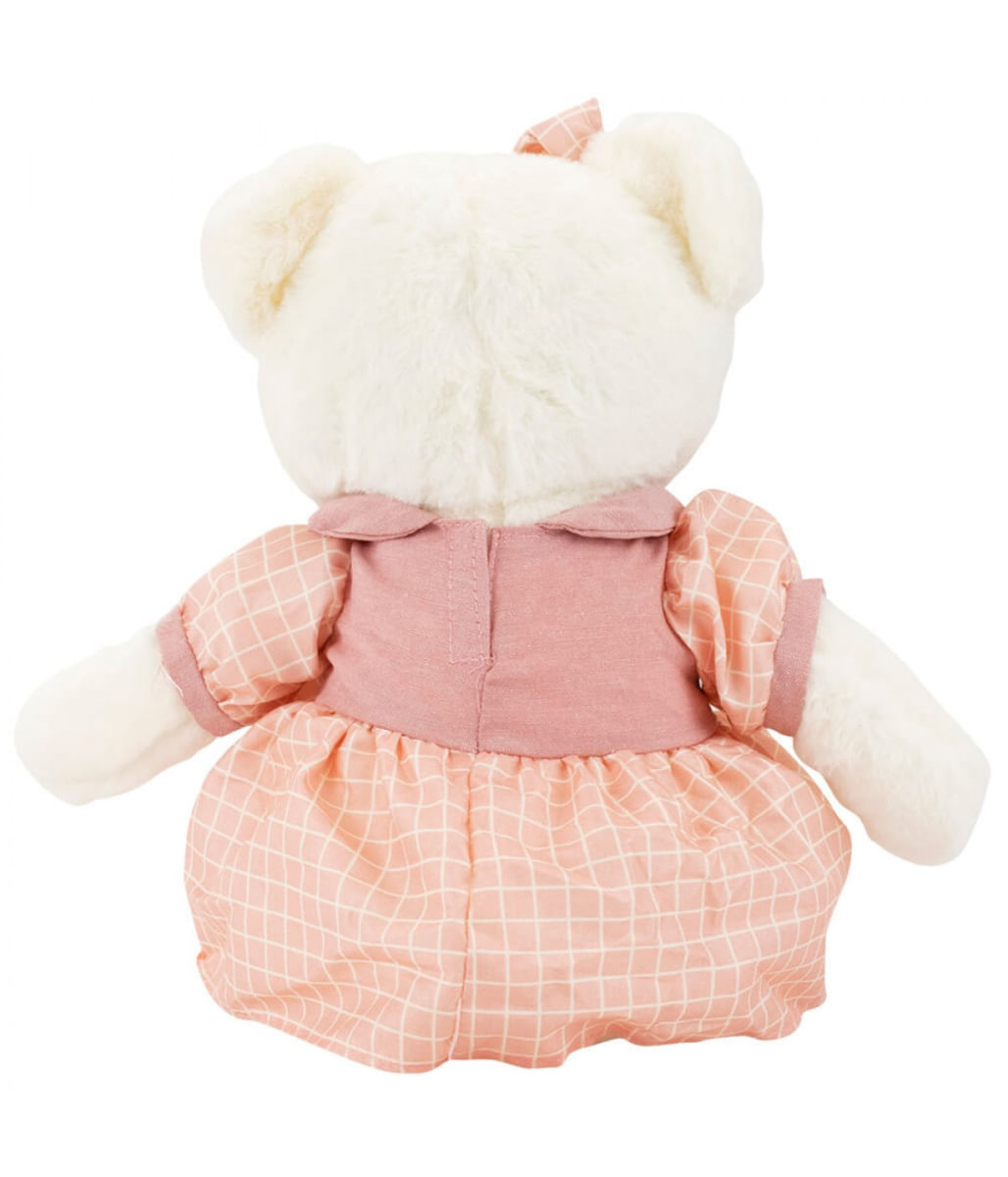 Urso Vestido Rosa Quadriculado 40cm - Pelúcia - Tudo em  Caixa