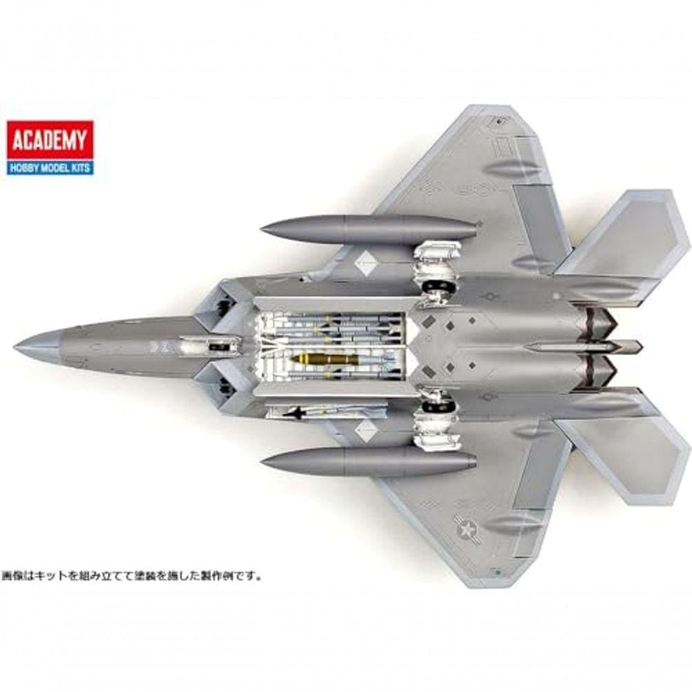 Academy F-22a Air Dominance Fighter 1-72 Modelo Com Detalhes Premium