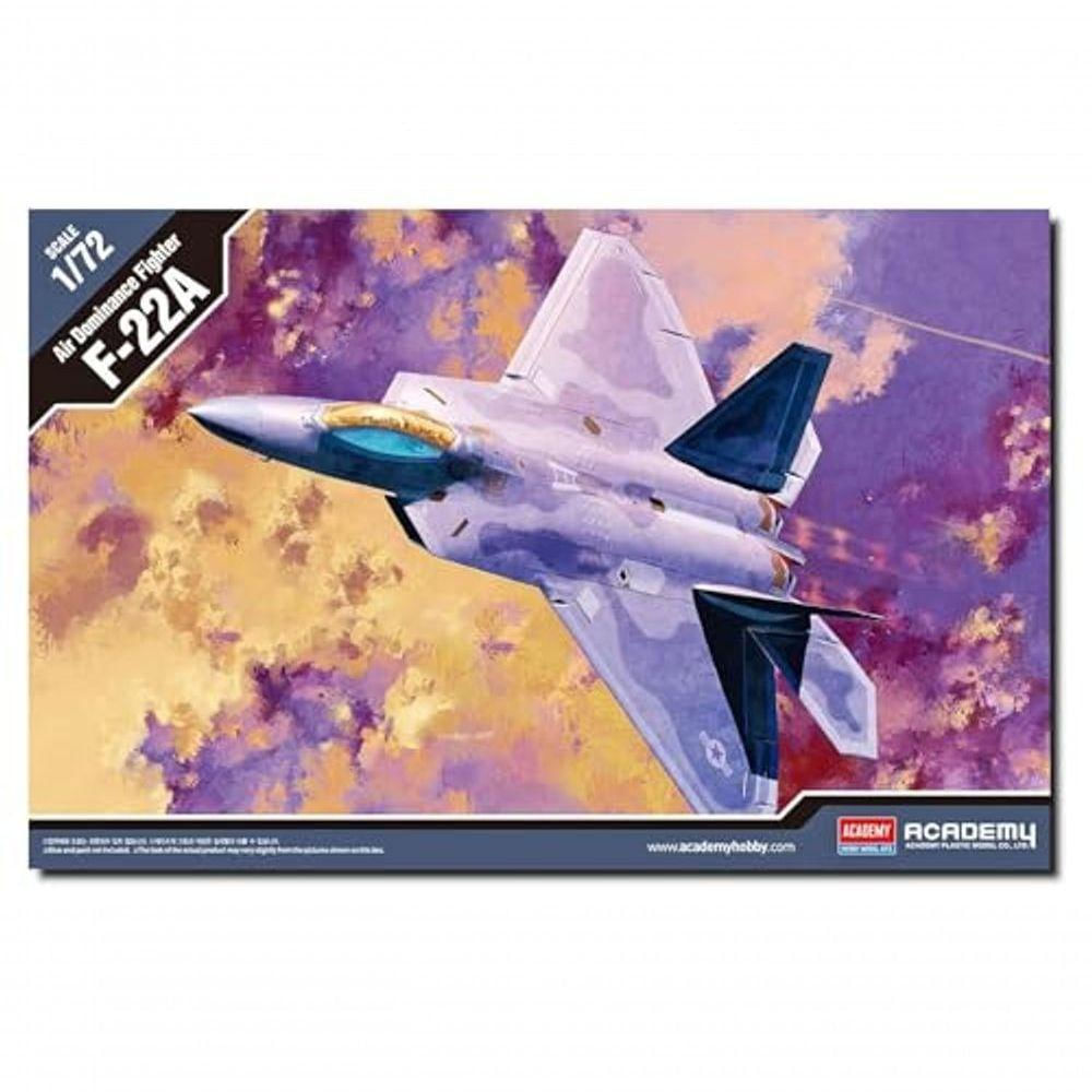 Academy F-22a Air Dominance Fighter 1-72 Modelo Com Detalhes Premium