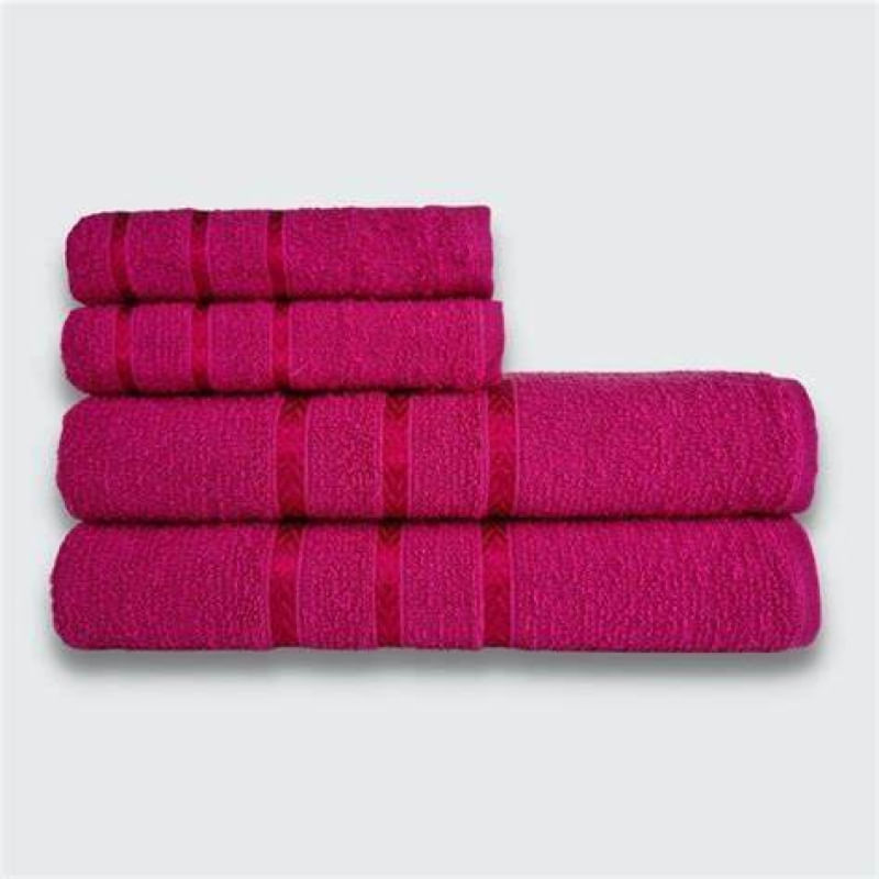 Jogo de Banho 4 Peças Coleção Verona Luxo Beka 100% Algodão Rosa