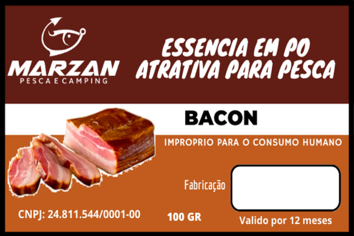 Essência Atrativa Em Po para Pesca Bacon - Marzan