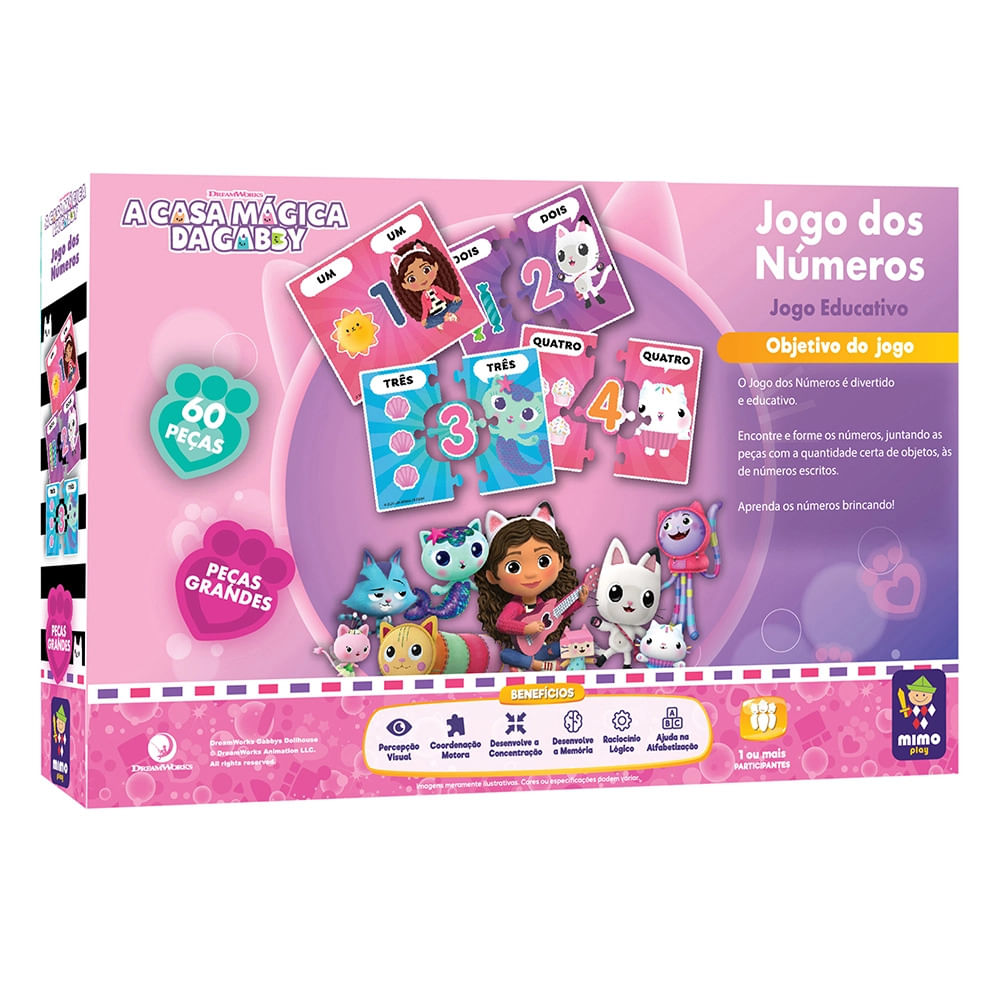 Jogo Mimo Casa da Gabby Números