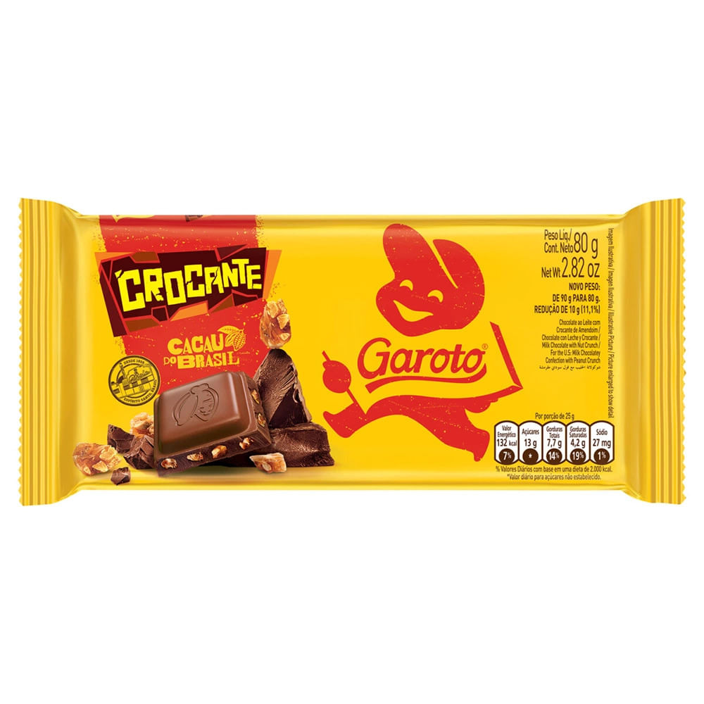 Chocolate Garoto Crocante 80g