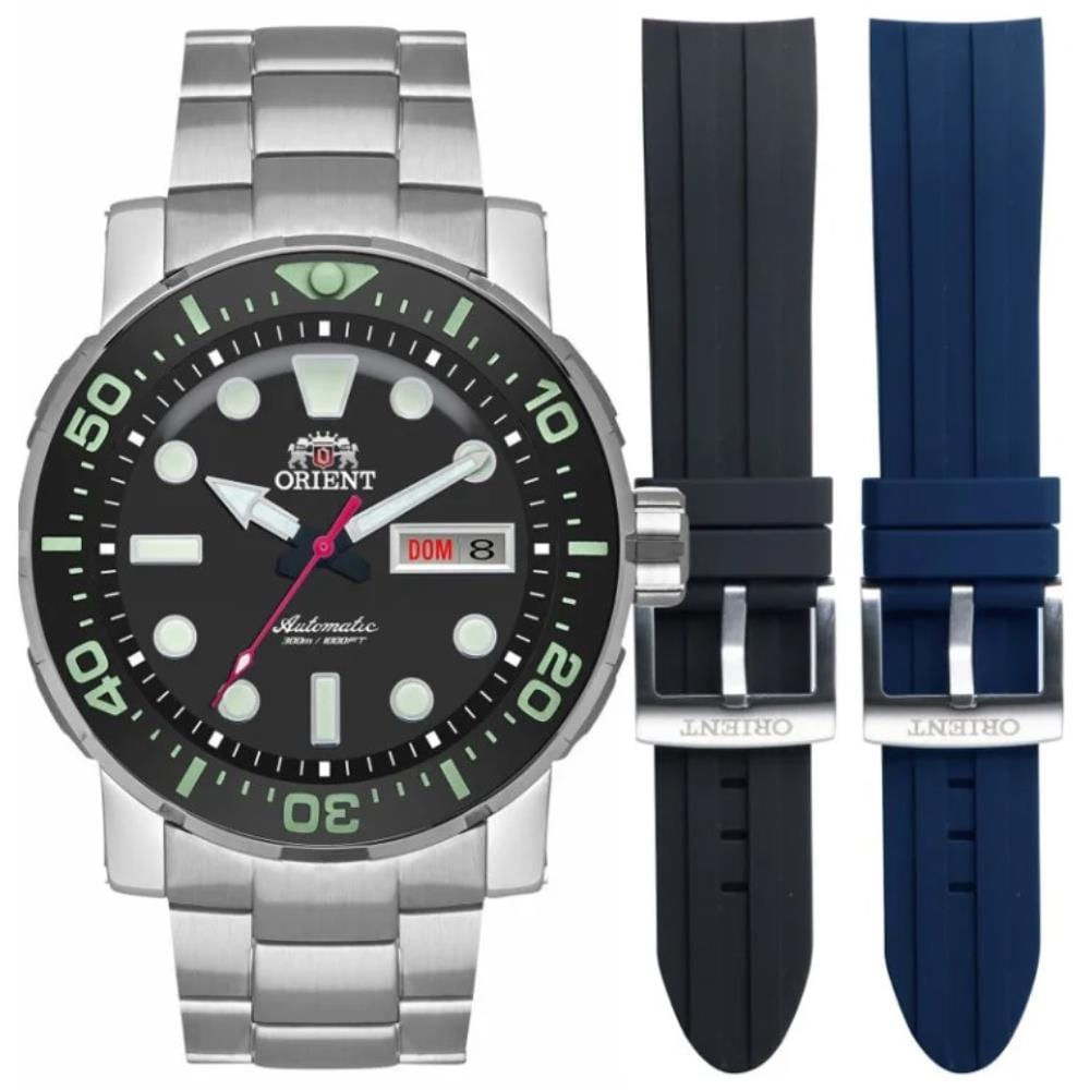 Relógio Orient Masculino Ref: F49ss014 P1sx Automático Diver Prateado