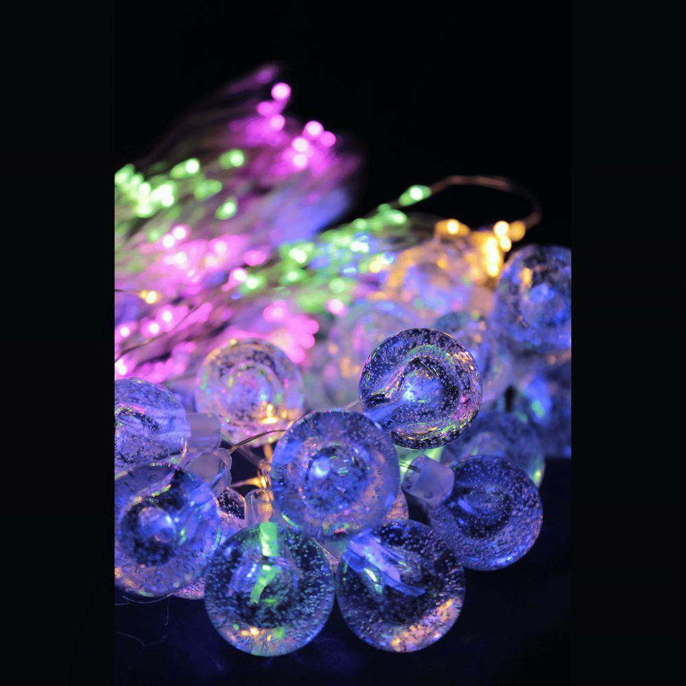 Cascata 300 Micro Leds 8 Funções - Chibrali - Led Colorido C- Fio Transparente