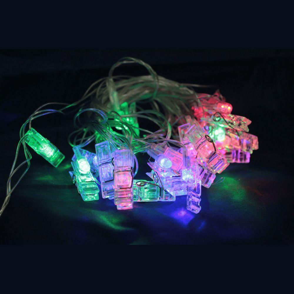 Cordão 20 Leds Pregadorzinhos - Chibrali