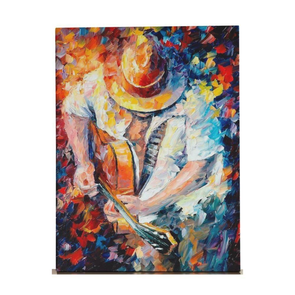 Quadro Decorativo Abstrato - Homem Tocando Violão - 30x45cm