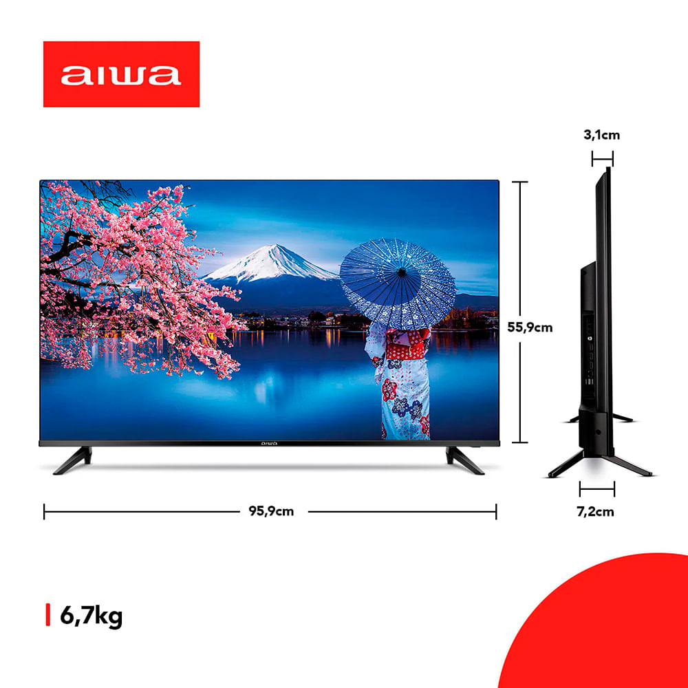 Smart TV 43" Aiwa AWS-TV-43-BL-02-A - Bivolt