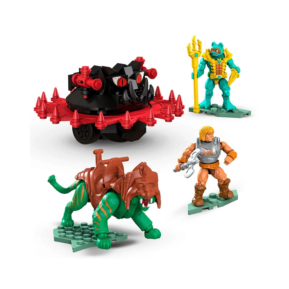 Boneco Mega Construx Mestres do Universo, Gato de Batalha Versus Roton