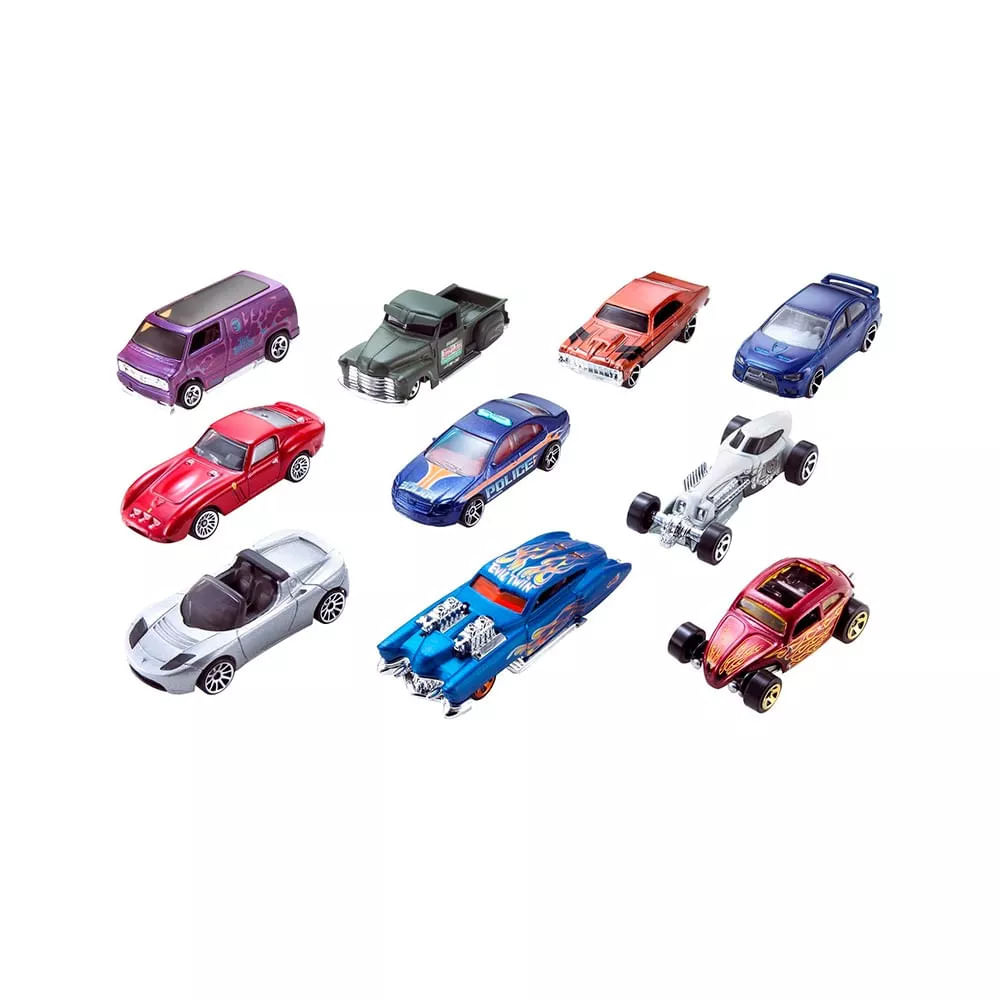 Kit Hot Wheels com 10 Carros