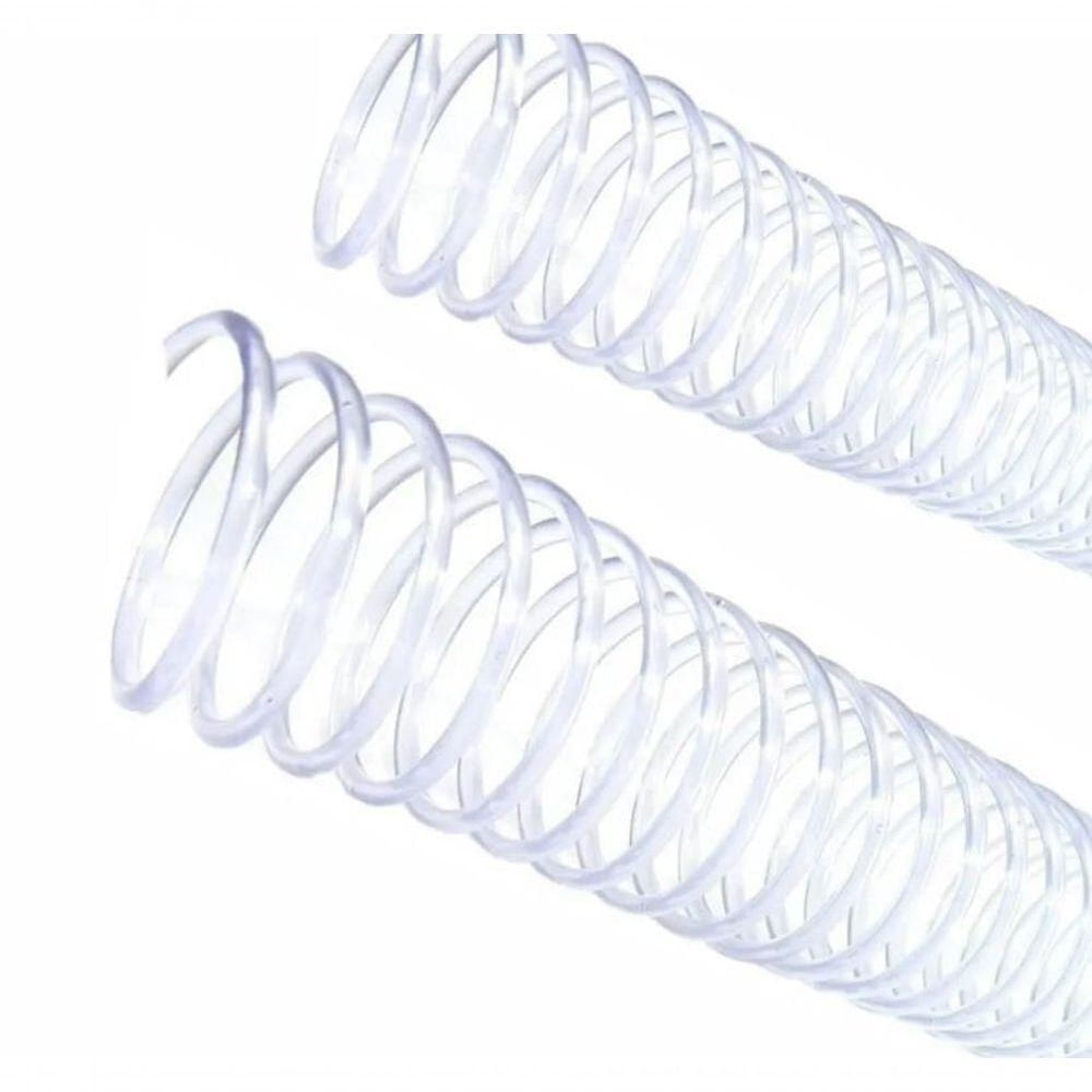 Espiral Para Encadernação Cristal 20 Mm Para 120 Folhas 70un