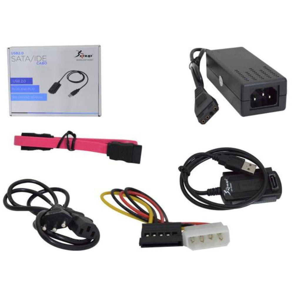 CONVERSOR USB - IDE/SATA COM FONTE KP-HD007