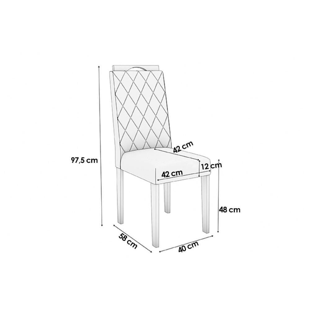 Kit 4 Cadeiras Sala Jantar 2cad152ea 4 Un Eucalipto Linho Cinza A056