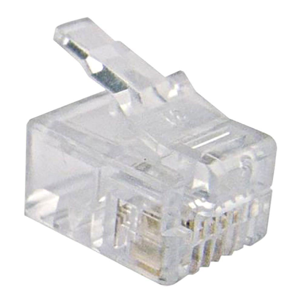 Plug Modular Rj-11 6x4 Para Cabo De Telefone