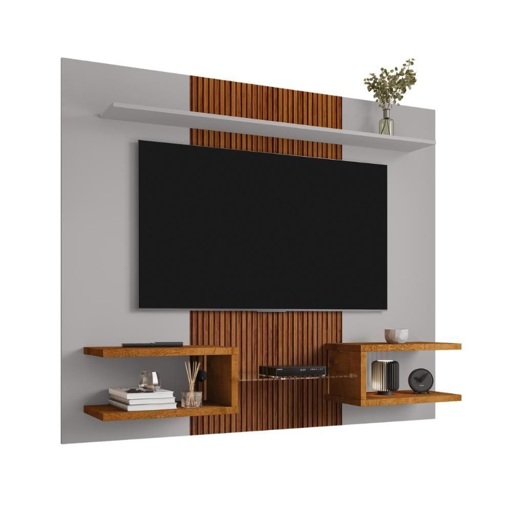 Painel Para Tv 55 Polegadas Pleiades Off White Nature Ripado