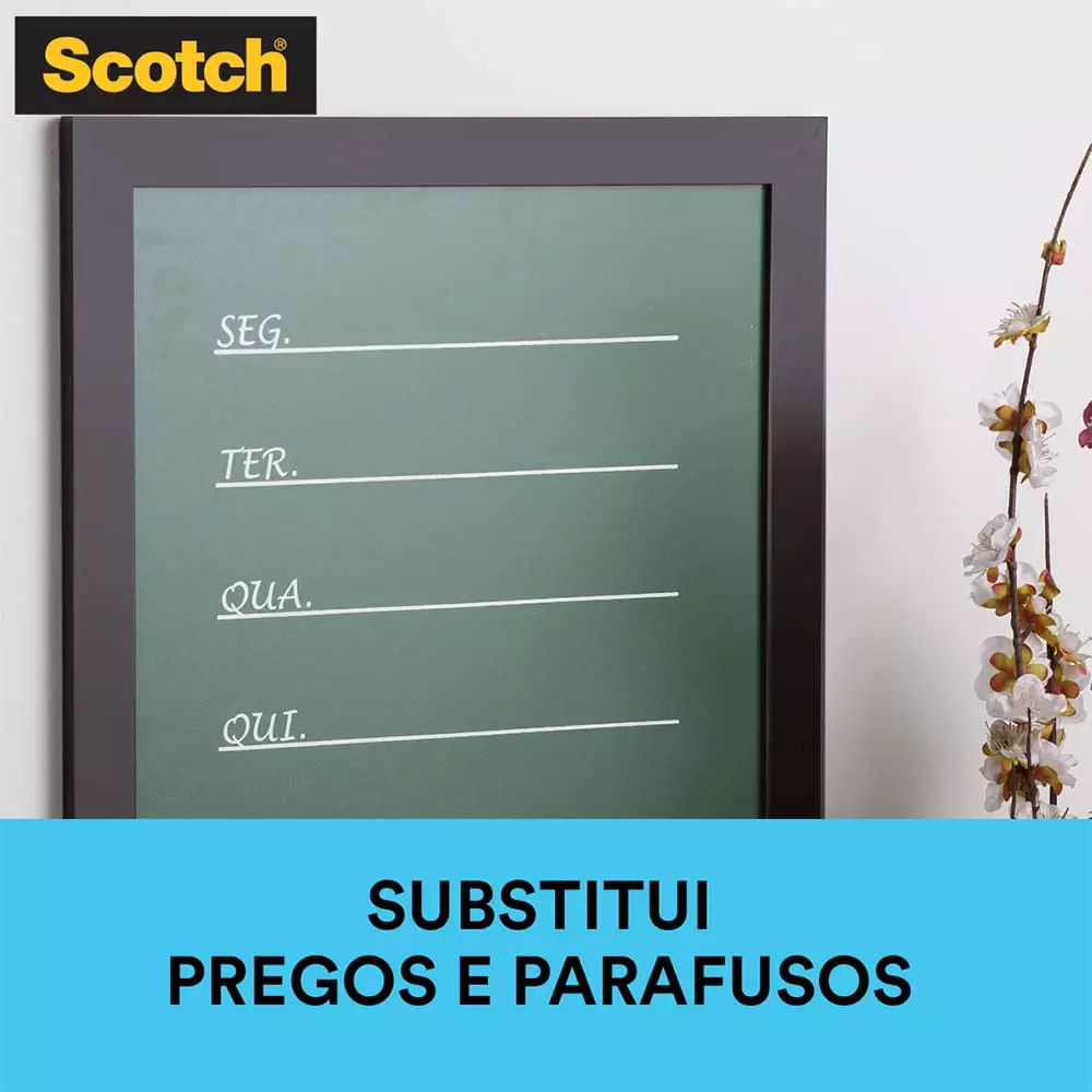 Fita Adesiva Dupla Face Scotch 3M com Espuma Uso Interno 19mmx2m