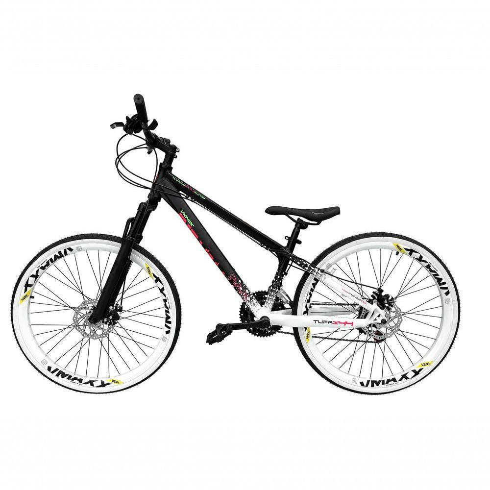 Bicicleta Aro 26 Vikingx Tuff X44 Preto-branco 21v Alumínio Freio A Disco Aros Vmaxx Brancos