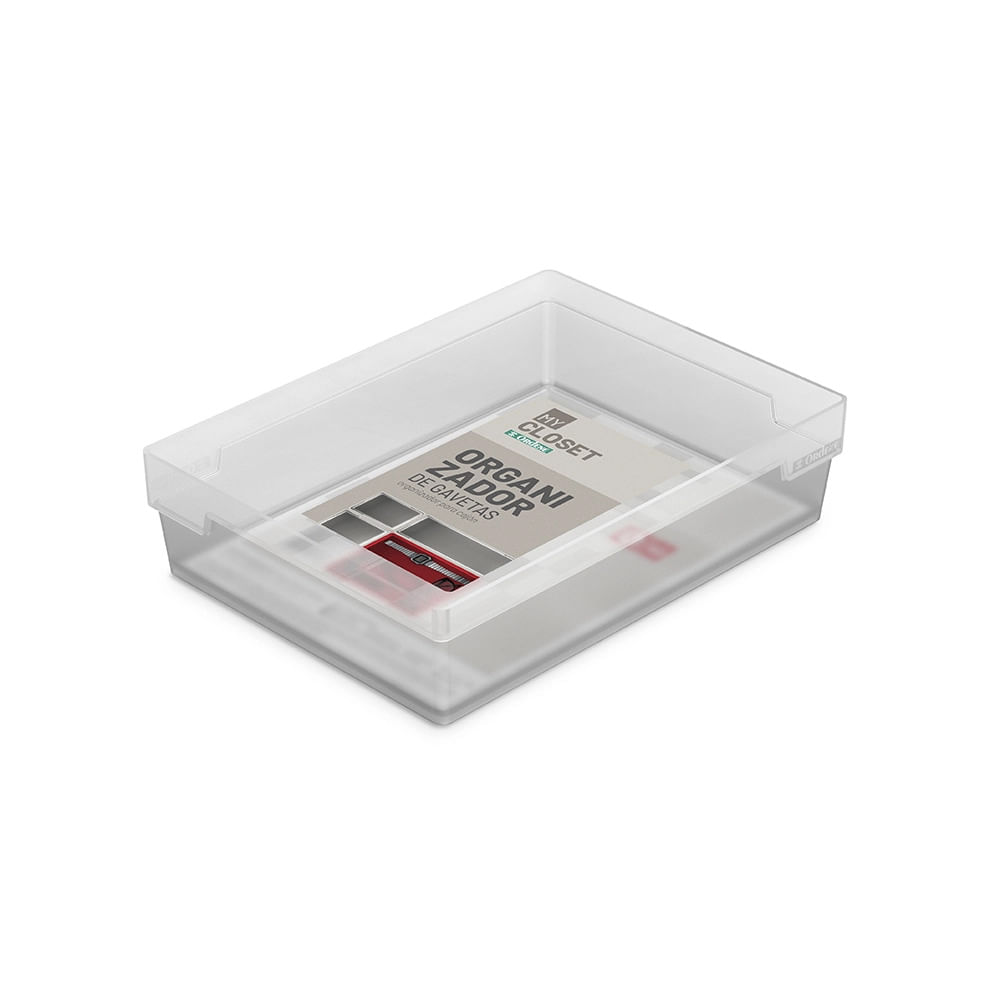 Organizador de Gaveta Plástico Ordene Cristal 23x17x5,5cm