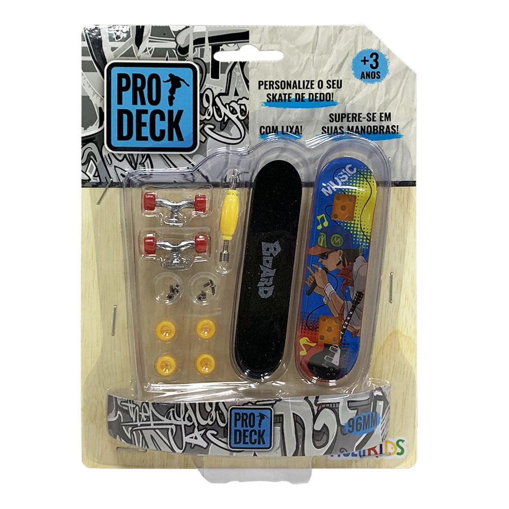 Skate de Dedo Multikids Prodeck com Acessórios - Item Sortido
