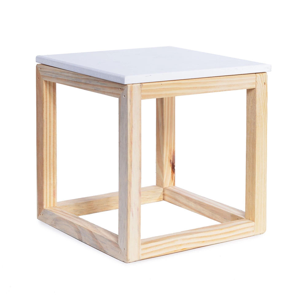 Cubo Vazado Cromus para Decoração de Mesa Branco 15cm