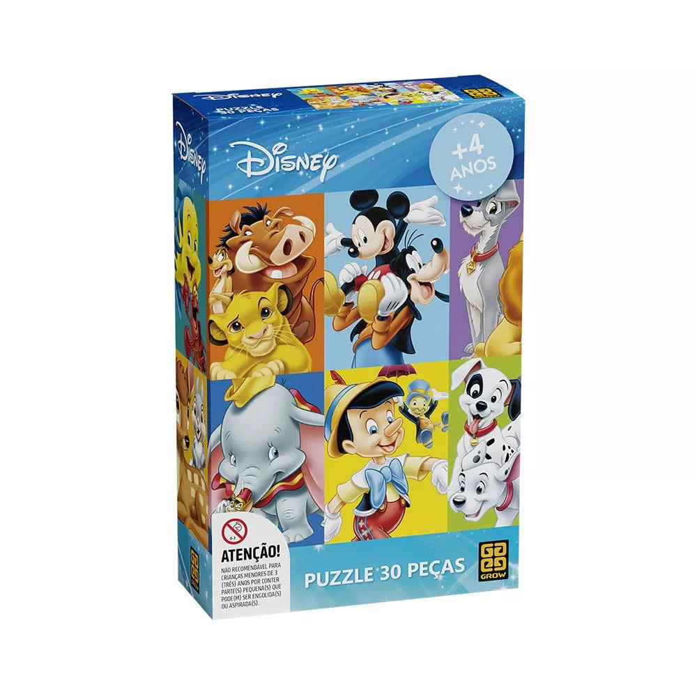 Quebra-Cabeça Grow Disney com 30 Peças