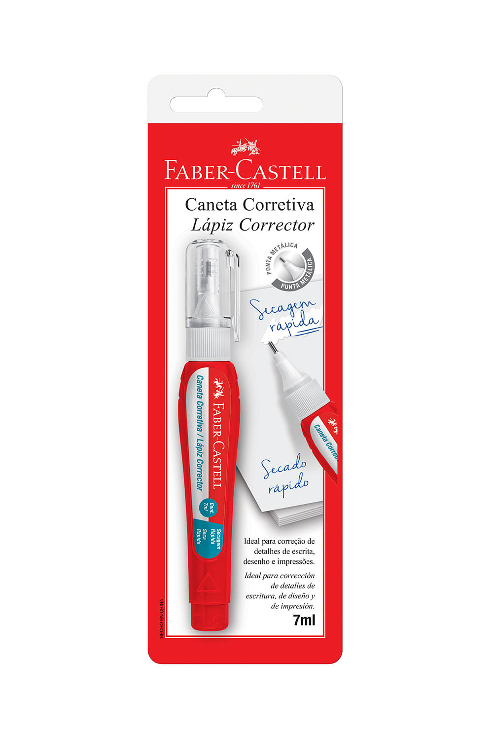 Caneta Corretiva Faber-Castell Branco 7ml