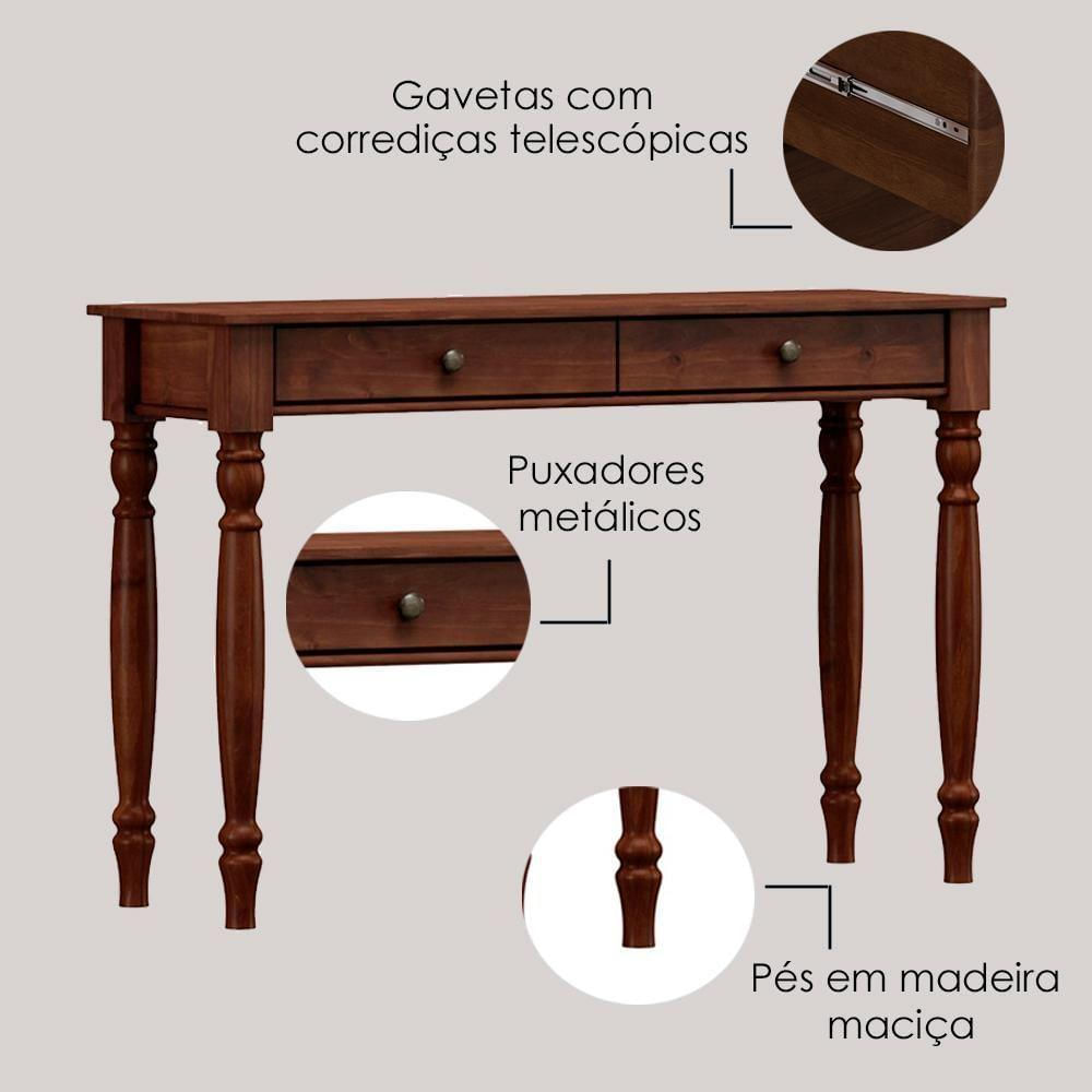 Aparador Madeira Maciça 2 Gavetas 120 Cm 8933 Cafe Milani Store Cafe