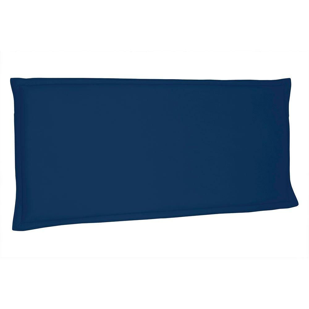 Cabeceira Painel Casal 1,40m Veneza Suede Azul Marinho