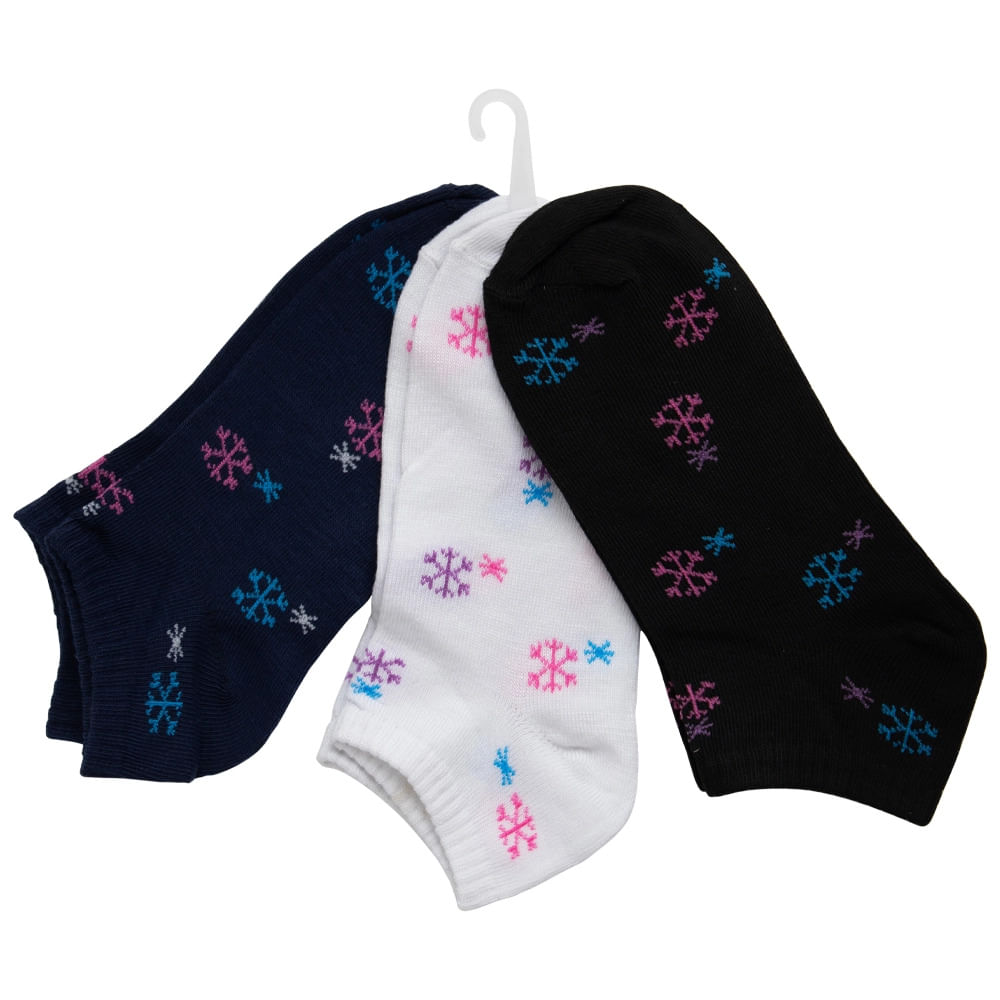 Kit Meia Infantil Yins Cano Curto 3 Unidades - Item Sortido