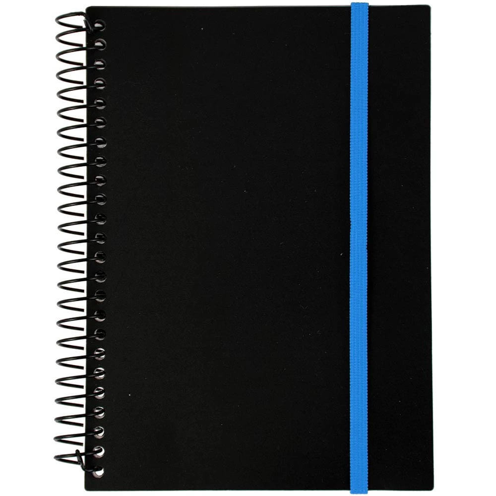 Caderno Confetti Espiral Capa Plástica 1/4 Le Black Neon 96 Folhas Diversas Cores