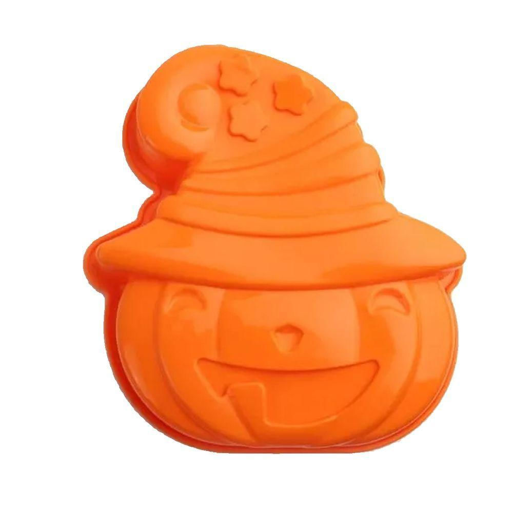 Forma De Silicone Halloween Abóbora Com Chapéu