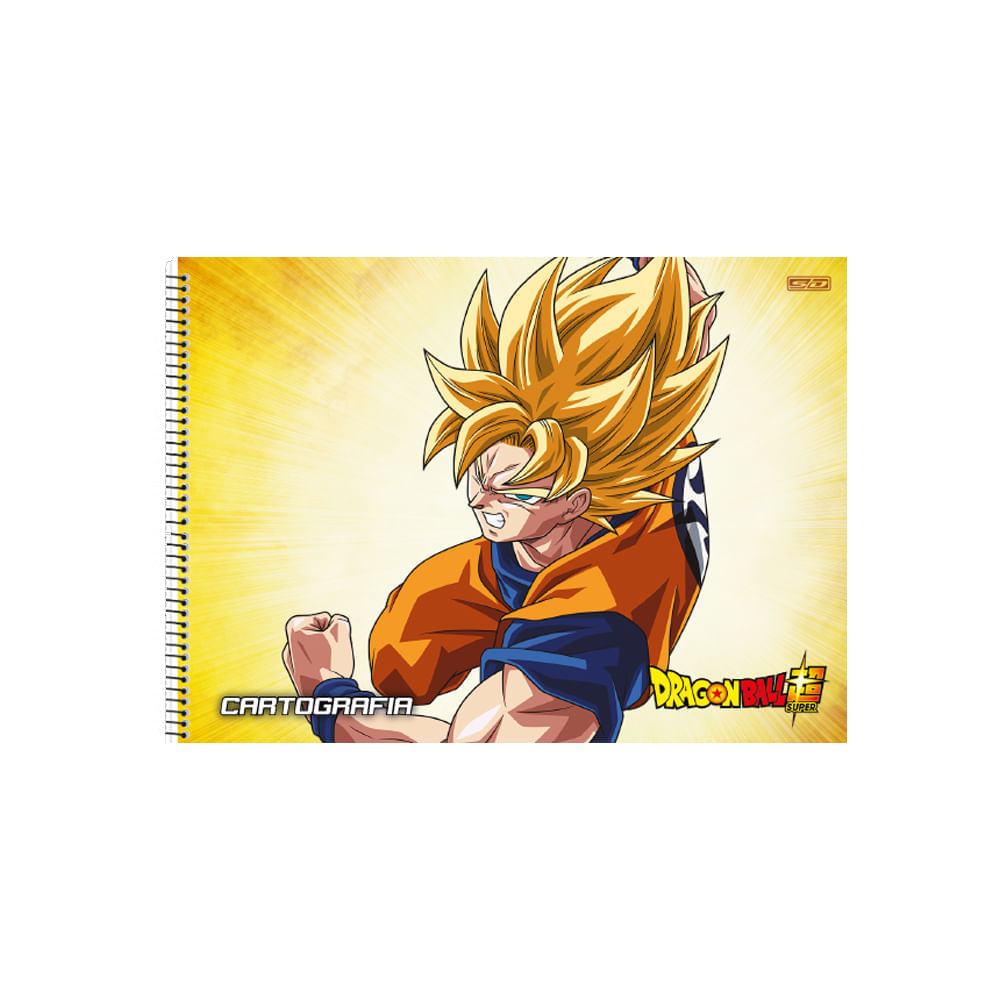 Caderno De Desenho Dragon Ball Super 60 Folhas Cartografia - Tem