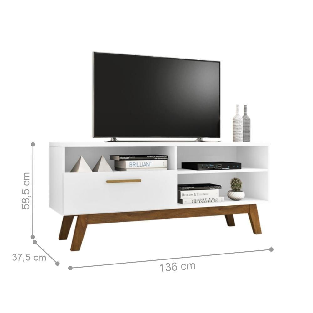 Rack Para Tv London Com Porta Branco