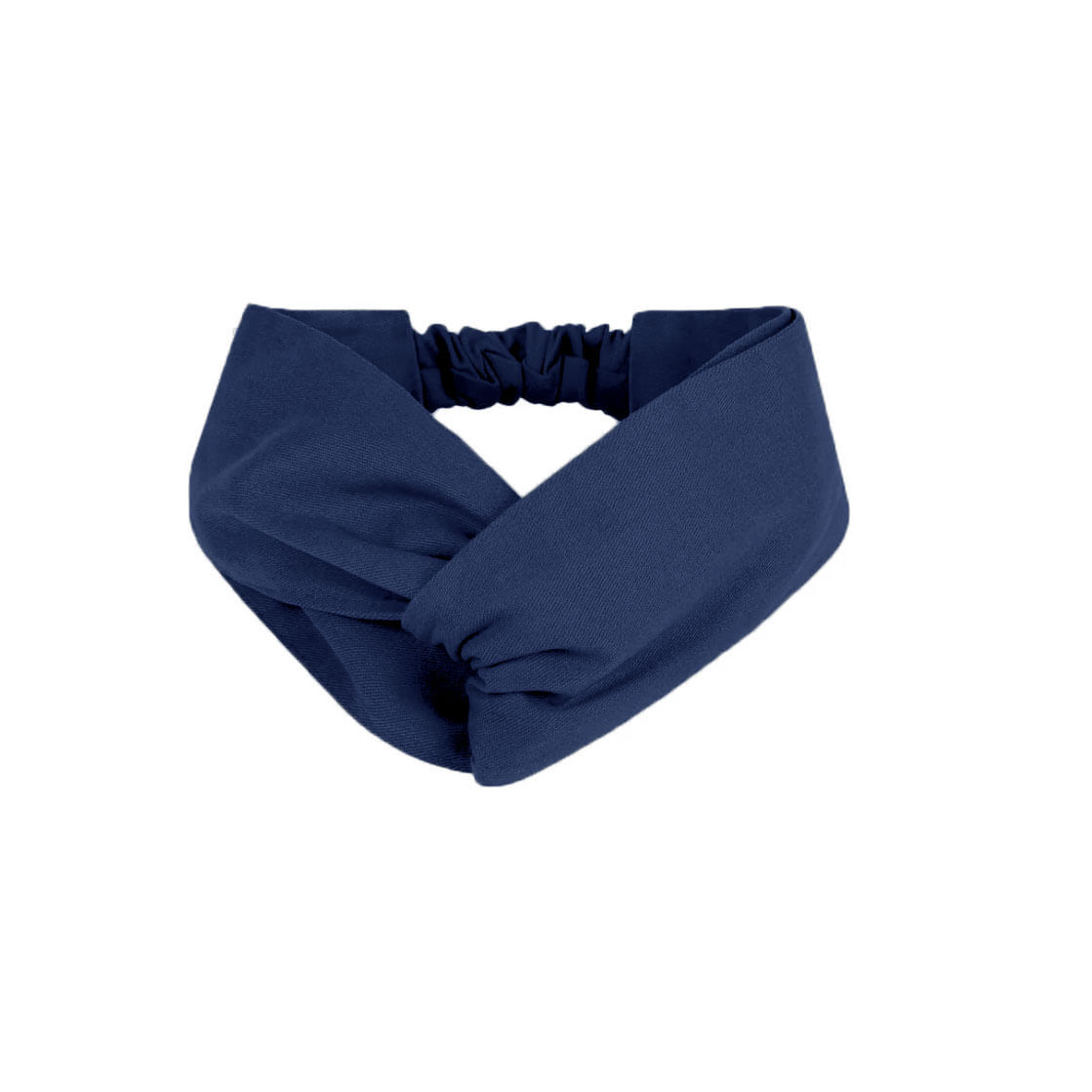 Faixa de Cabelo Turbante Bandana Azul Marinho Chef Cozinha