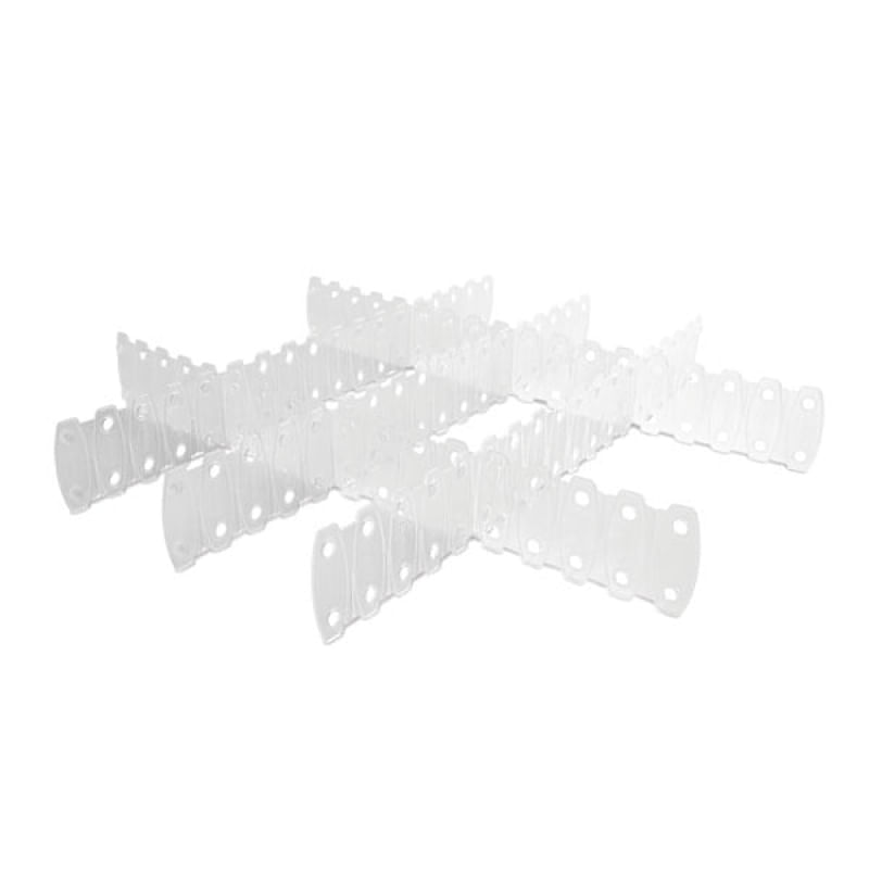 Divisória para Gaveta Arthi Plástico Cristal 5 Peças Branco - Le biscuit