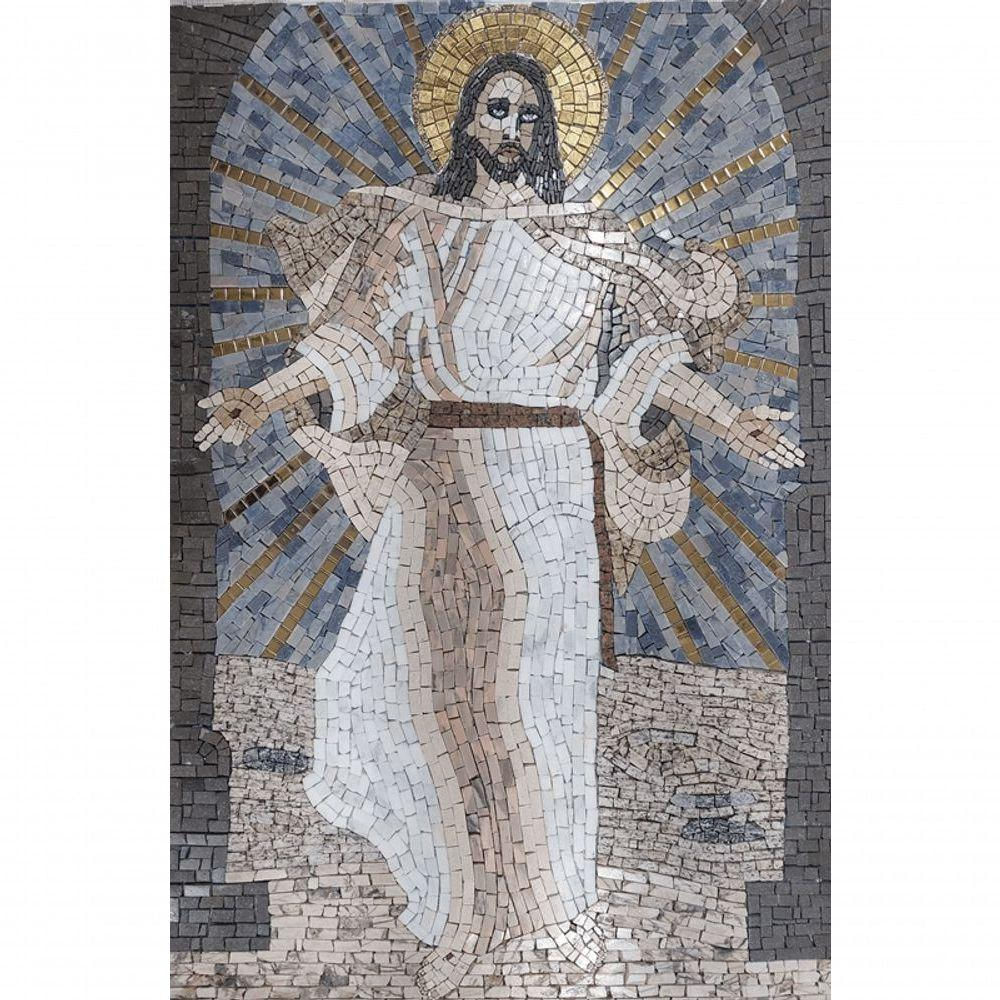 Mosaico Jesus Cristo Ressuscitado Tamanho 150x230cm