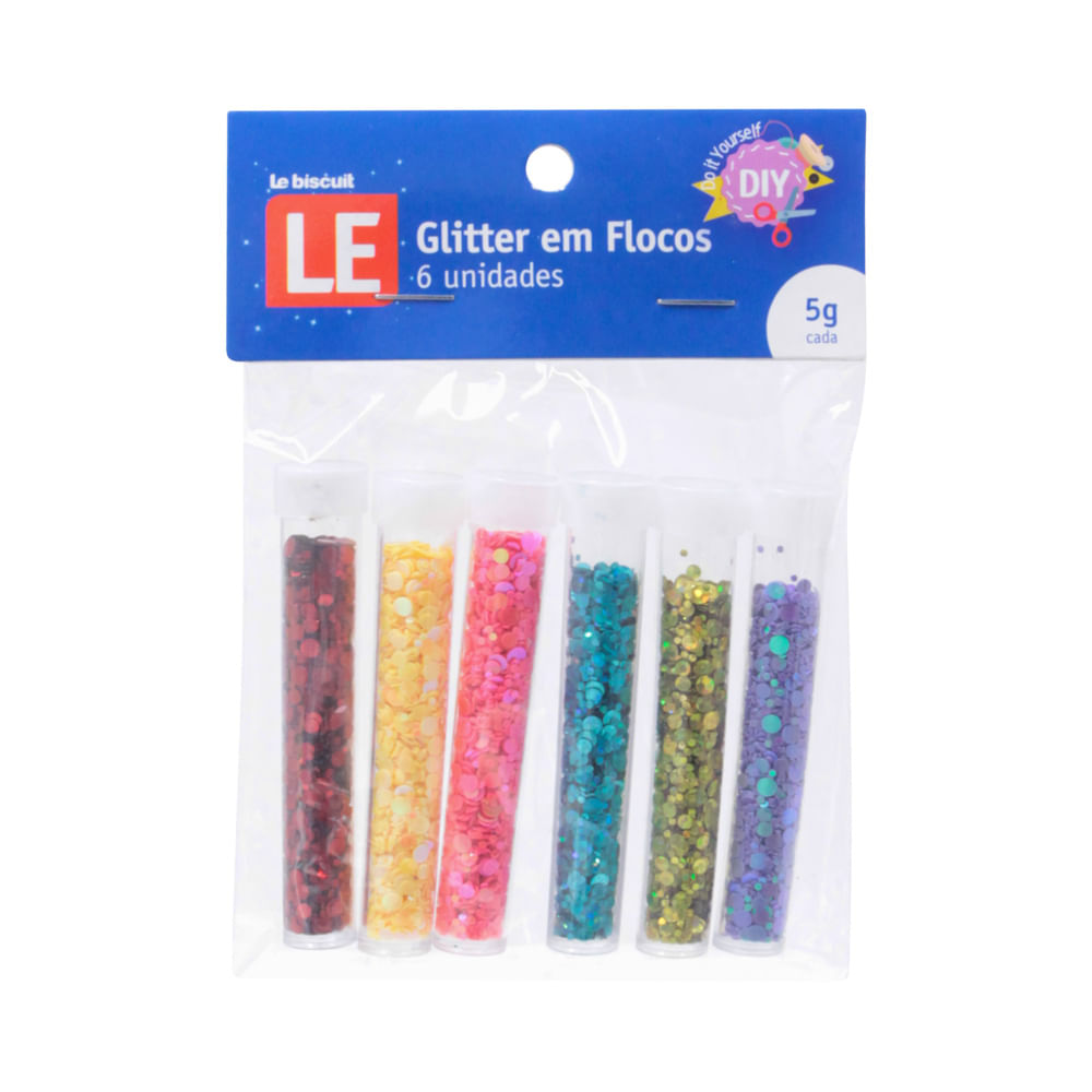 Glitter Le Flocos com 6 Unidades