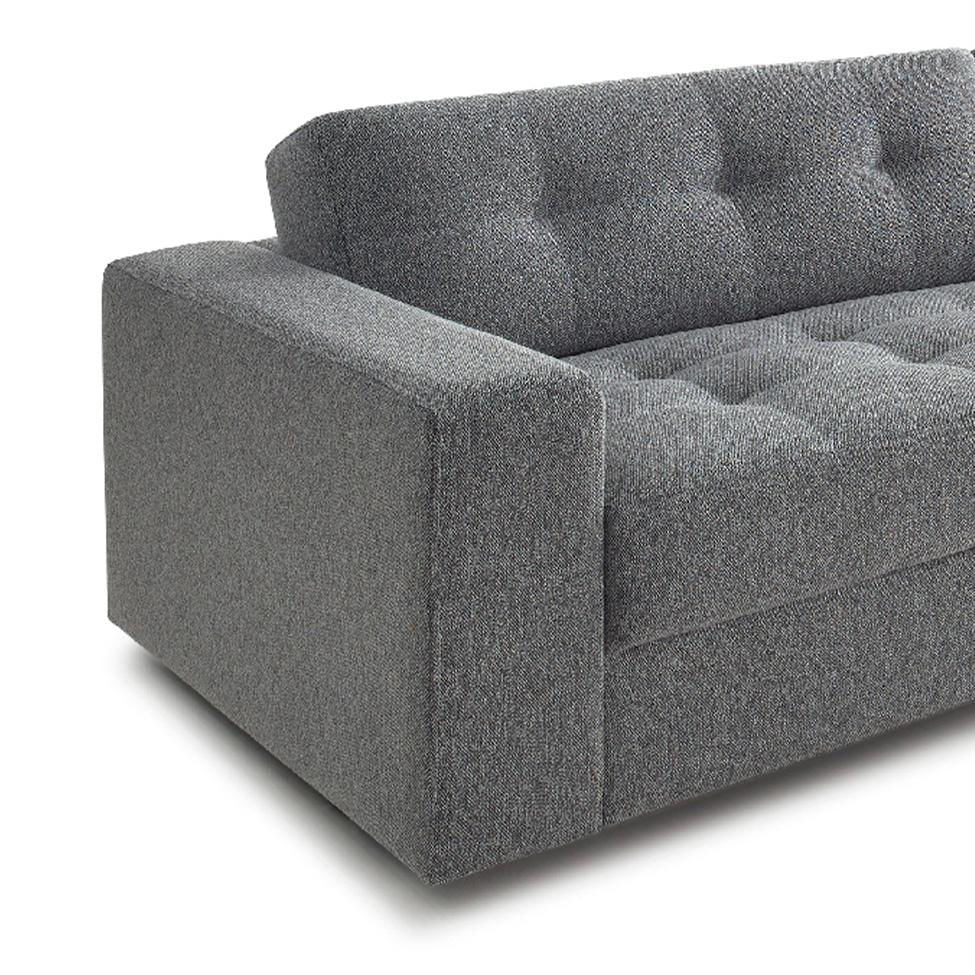 Sofá 3 Lugares Lucca Linho Cinza 180 cm