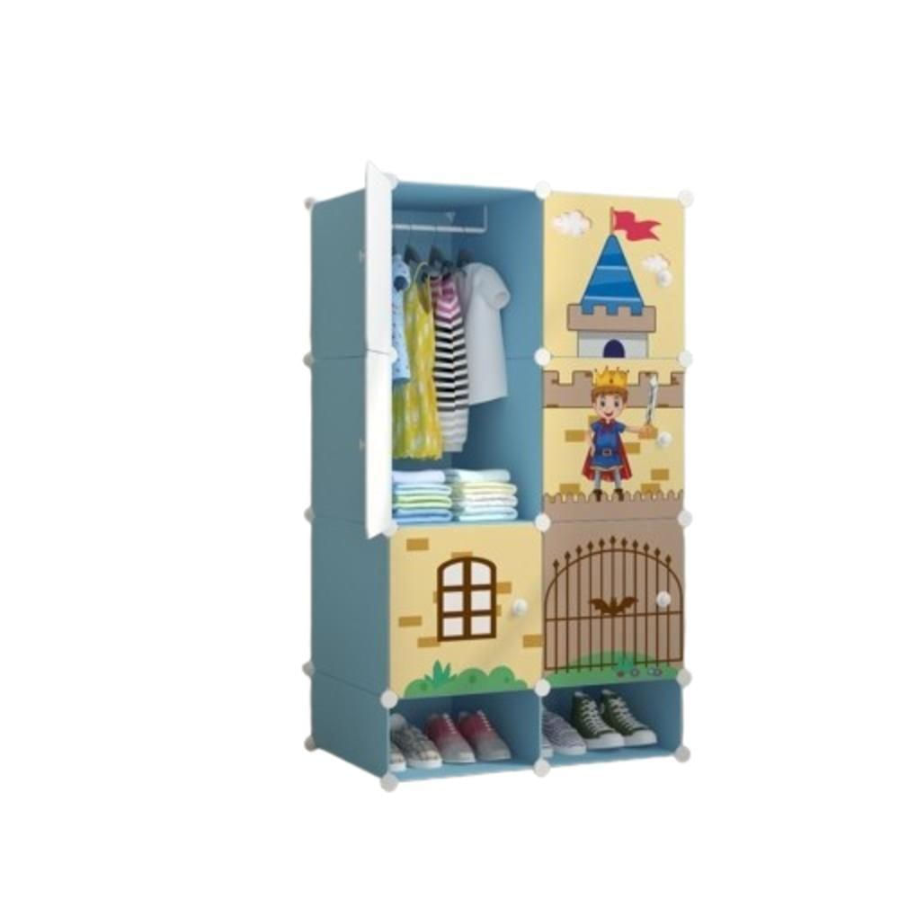 Guarda Roupa Infantil Organizador Armario Sapateira Brinquedos Modular Castelo Multiuso Prateleiras