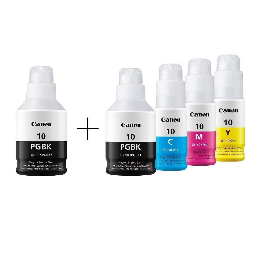 Kit 5 Garrafas De Tinta Original Canon Gi-10 Gi10 G10 G6010 G5010