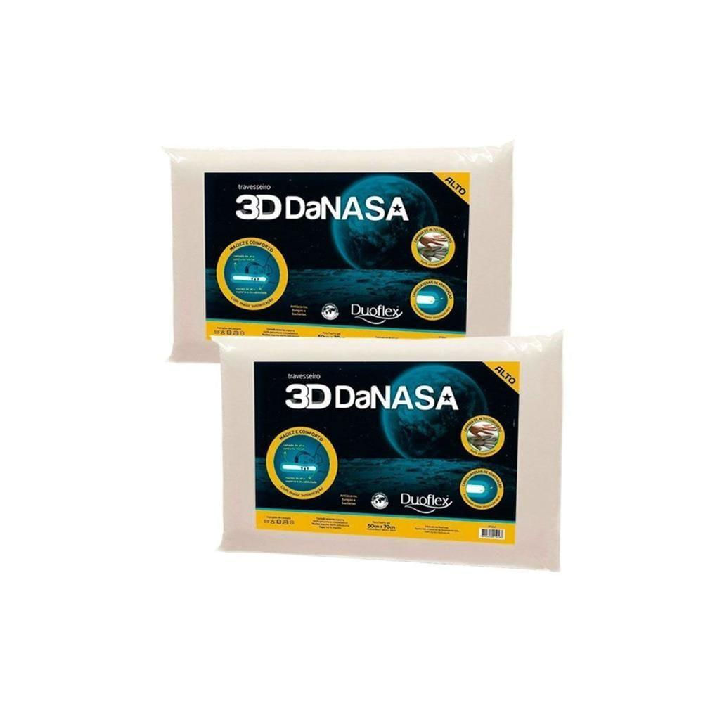 Travesseiro Viscoelástico 3d Danasa Dt3241 Kit C/ 2 Un (50x70) - Duo