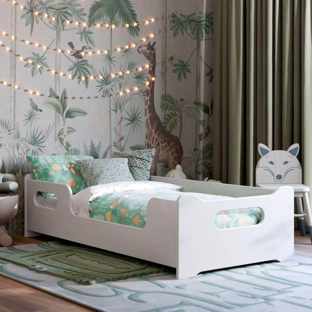 Cama Montessoriana Juvenil Criança Menino Branco Encanto