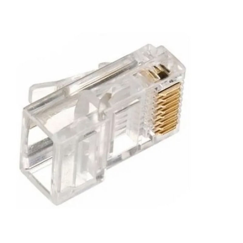 10 UNIDADES = Conector RJ-45 Cat6 GIGA 10/100/1000 MBPS Macho RJ45 CRISTAL TRANSPARENTE