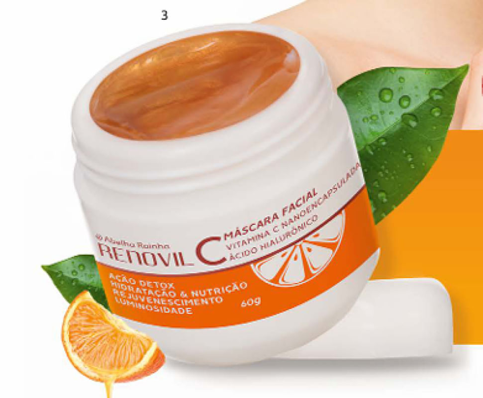 Renovil C - Mascara Facial De Vitamina C E Acido Hialuronico (3922)